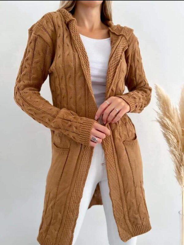 Saco Trenzado con Capucha Hilo