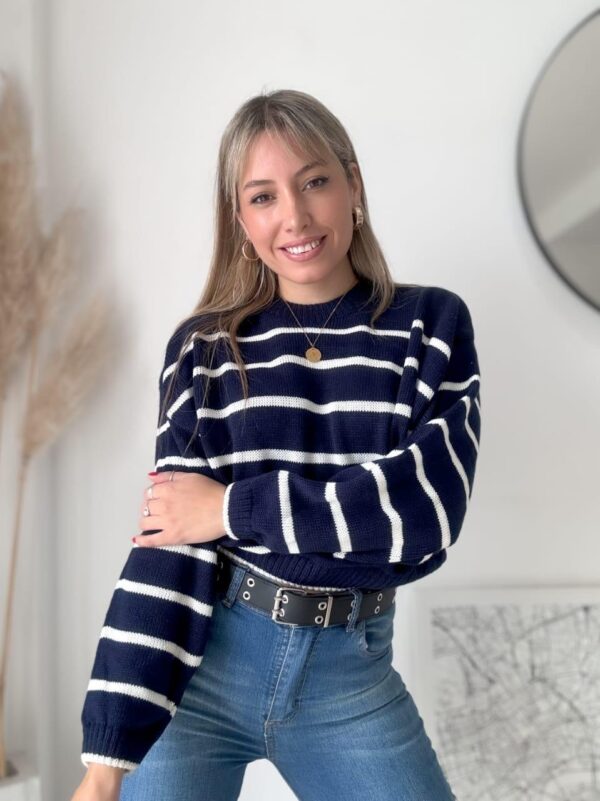 Sweater Manga Globo Rayado