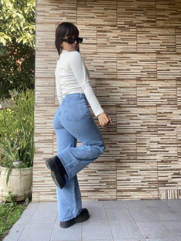 wide leg celeste nevado rígido DivasFlores
