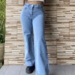 wide leg celeste nevado rígido DivasFlores