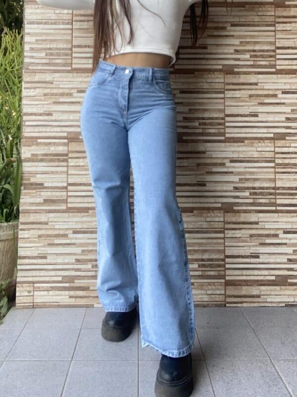 wide leg celeste nevado rígido DivasFlores