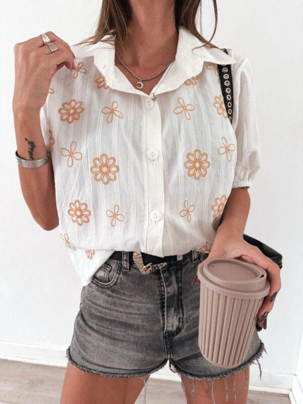 Camisa Flores de Lino