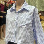 camisa rayada poplin