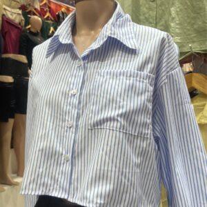 camisa rayada poplin