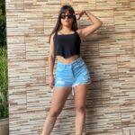 short con rotura celeste divasflores