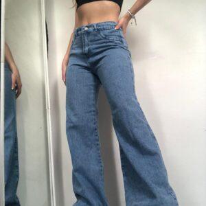 wide leg celeste nevado rígido