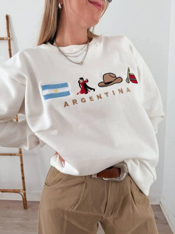 buzo algodón frisado de emojis blanco