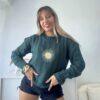sweater trenza con sol
