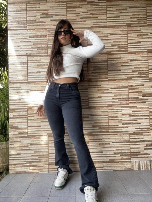 oxforf gris elastizado tiro alto