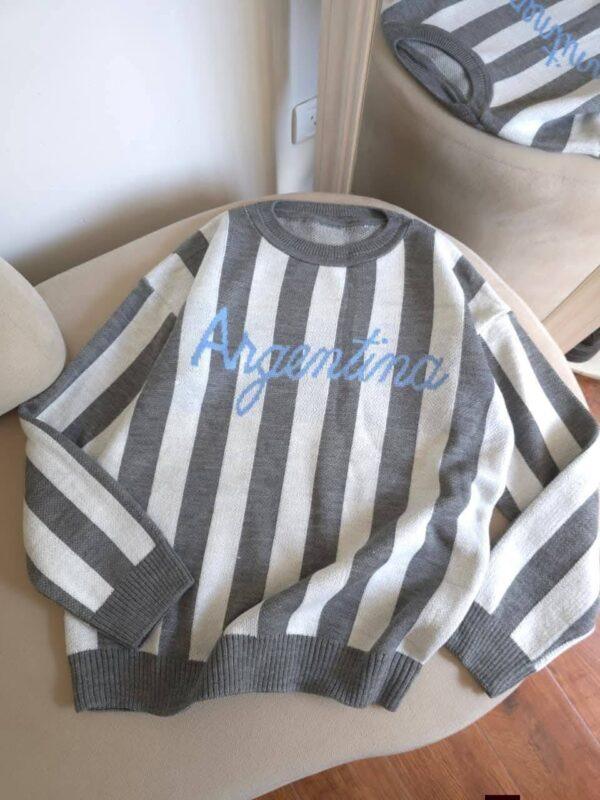 sweater líneas argentina gris