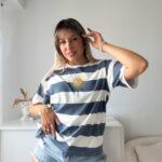remera manga corta rayada sol de mayo