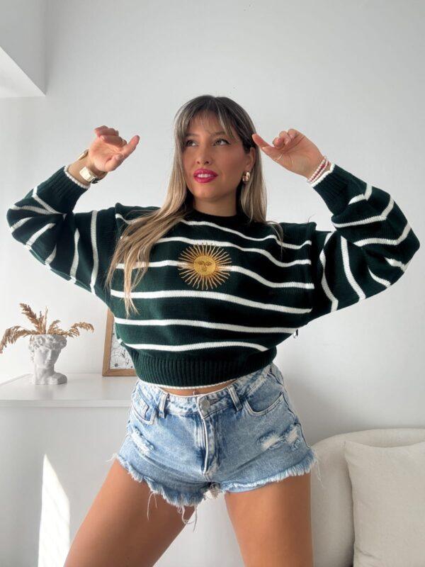 sweater globo sol rayado