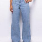 wide leg celeste claro rigido