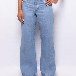 wide leg celeste claro rigido