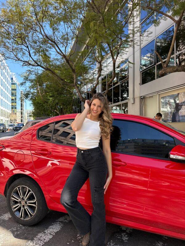 Wide Leg Gris Rígido