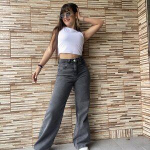 wide leg gris nevado rigido