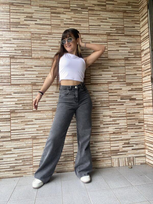 wide leg gris nevado rigido