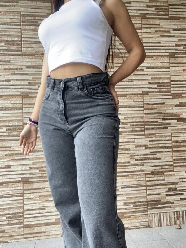 wide leg gris nevado rigido