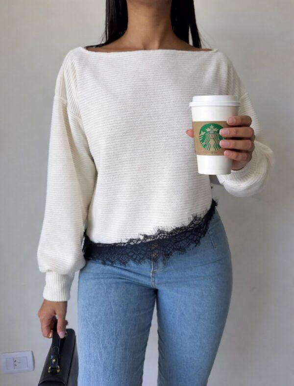 Sweater Encaje Evelyn Yakar