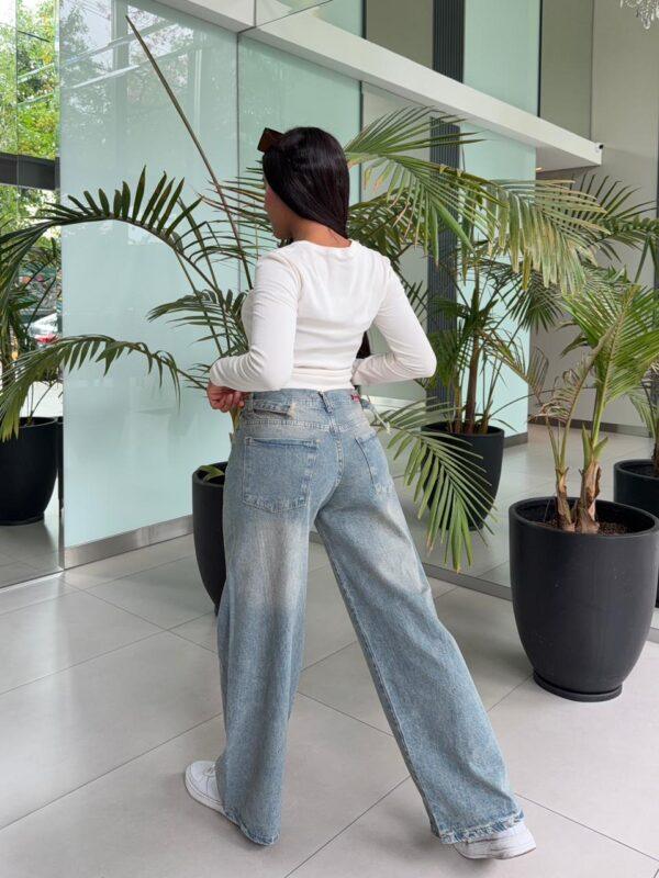 Palazo Jeans Oxido con Regulador