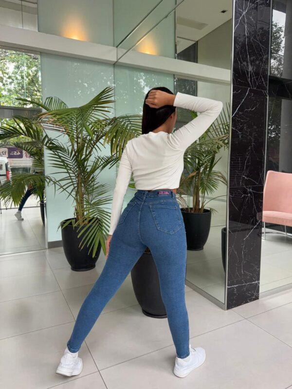 Jeans Chupin Azul Elastizado