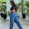 jeans baggy azul con reguladores