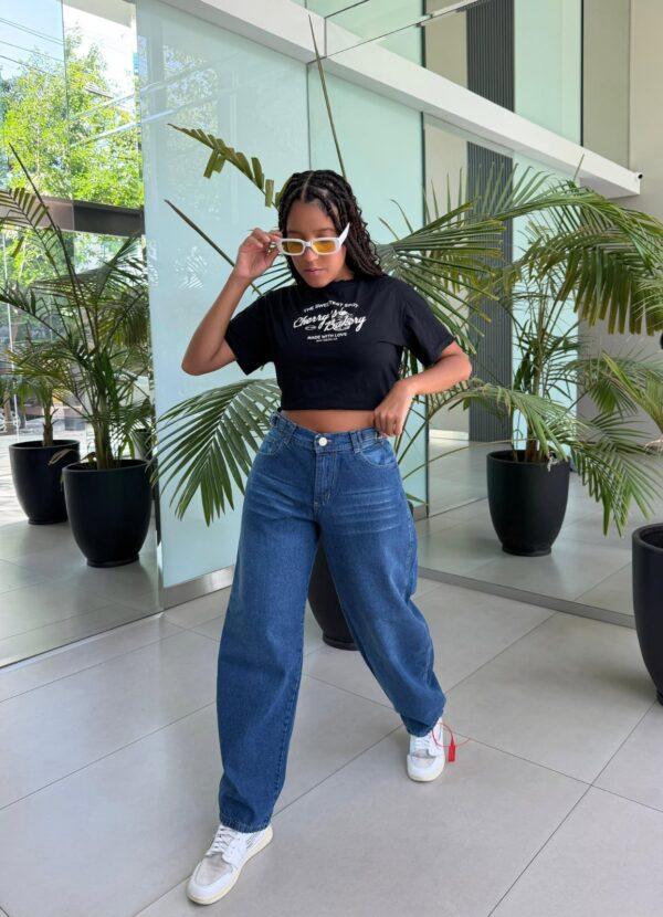 jeans baggy azul con reguladores