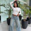 Palazo Jeans Oxido con Regulador