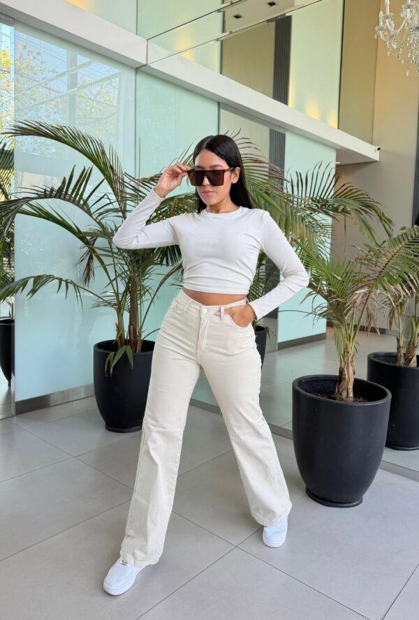 Wide Leg Tiza Elastizado