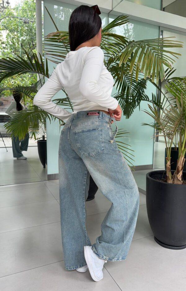 Palazo Jeans Oxido con Regulador