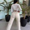 Wide Leg Tiza Elastizado
