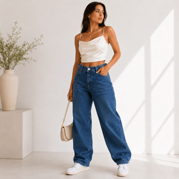 Jeans Baggy Azul Ston con Regulador