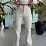 Wide Leg Tiza Elastizado