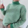 Plera ZicZac de Lana Frisada verde