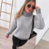 Plera ZicZac de Lana Frisada gris