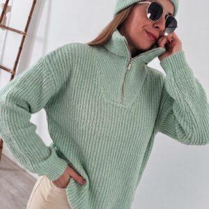 Sweater Wara con Cierre de Lana