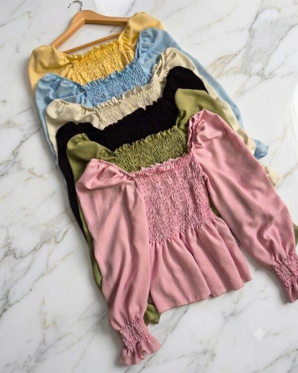 Blusa Manga Princesa de Lino