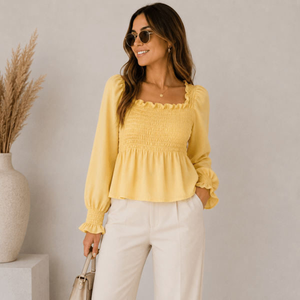 Blusa Manga Princesa de Lino