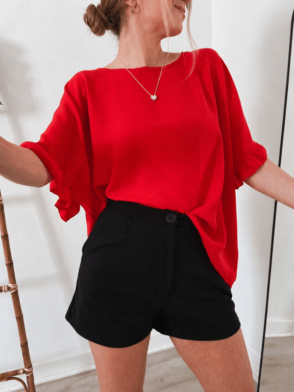 Blusa Marisel de Lino Cey rojo