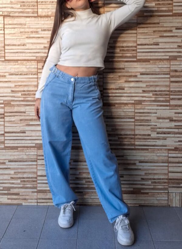 Baggy Celeste Claro con Reguladores Rígido